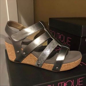 Silver wedges size 8